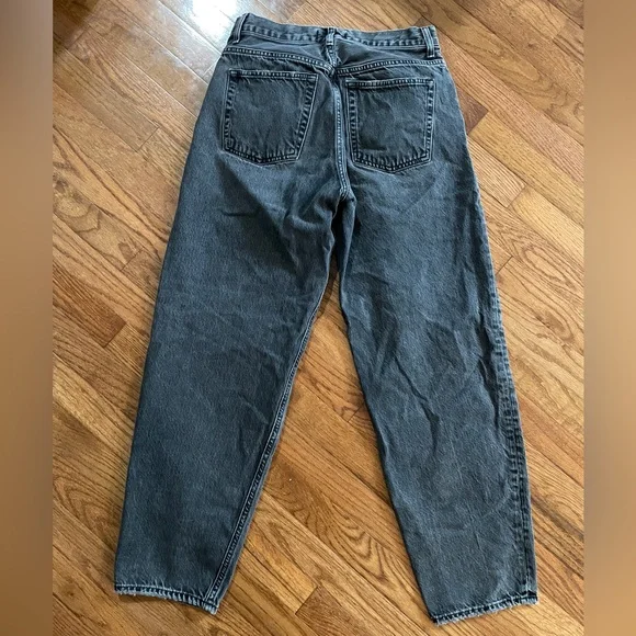 Agolde Women's Black/Gray Tapered Baggy Jeans - Picture 5 of 5